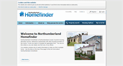 Desktop Screenshot of northumberlandhomefinder.org.uk